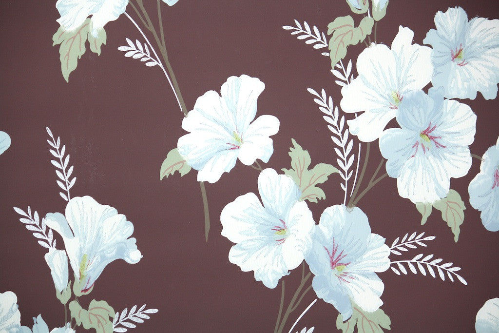 1940s Floral Vintage Wallpaper