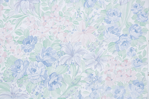 1980s Floral Vintage Wallpaper