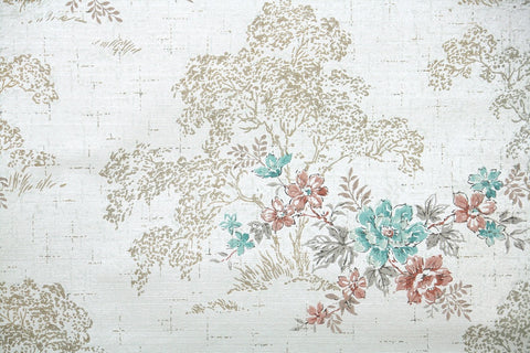 1960s Floral Vintage Wallpaper