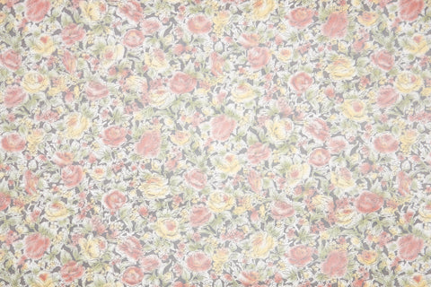 1970s Floral Vinyl Vintage Wallpaper