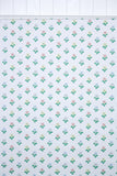 1980s Floral Hand-Print Vintage Wallpaper