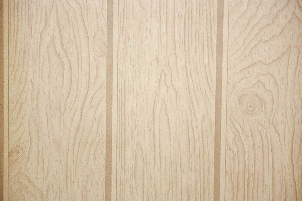 1940s Faux Wood Grain Vintage Wallpaper
