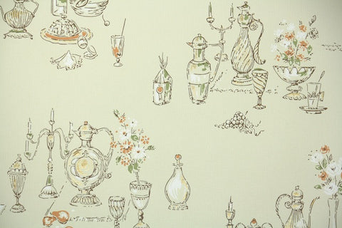 1950s Kitchen Vintage Wallpaper