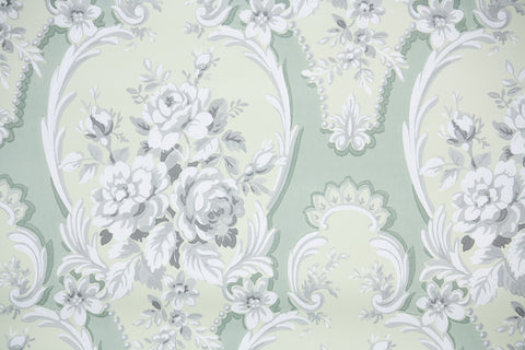 1950s Floral Vintage Wallpaper