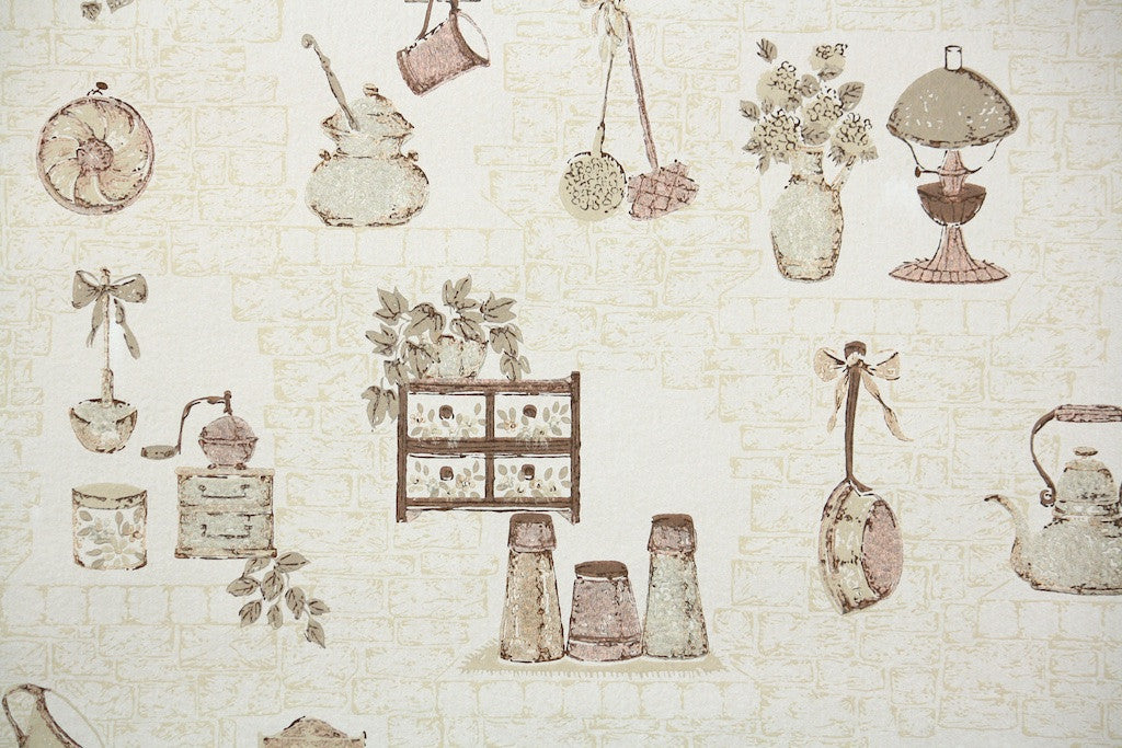 1960s Kitchen Vintage Wallpaper
