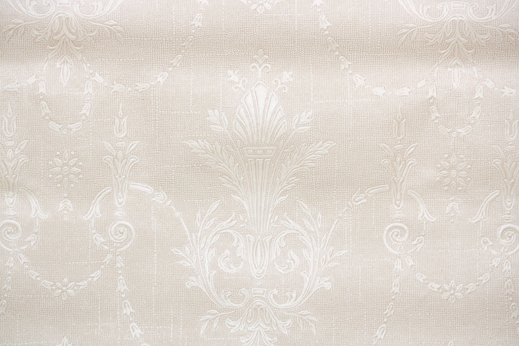 1930s Floral Damask Vintage Wallpaper