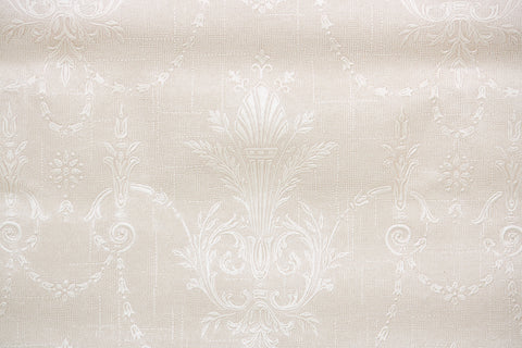 1930s Floral Damask Vintage Wallpaper
