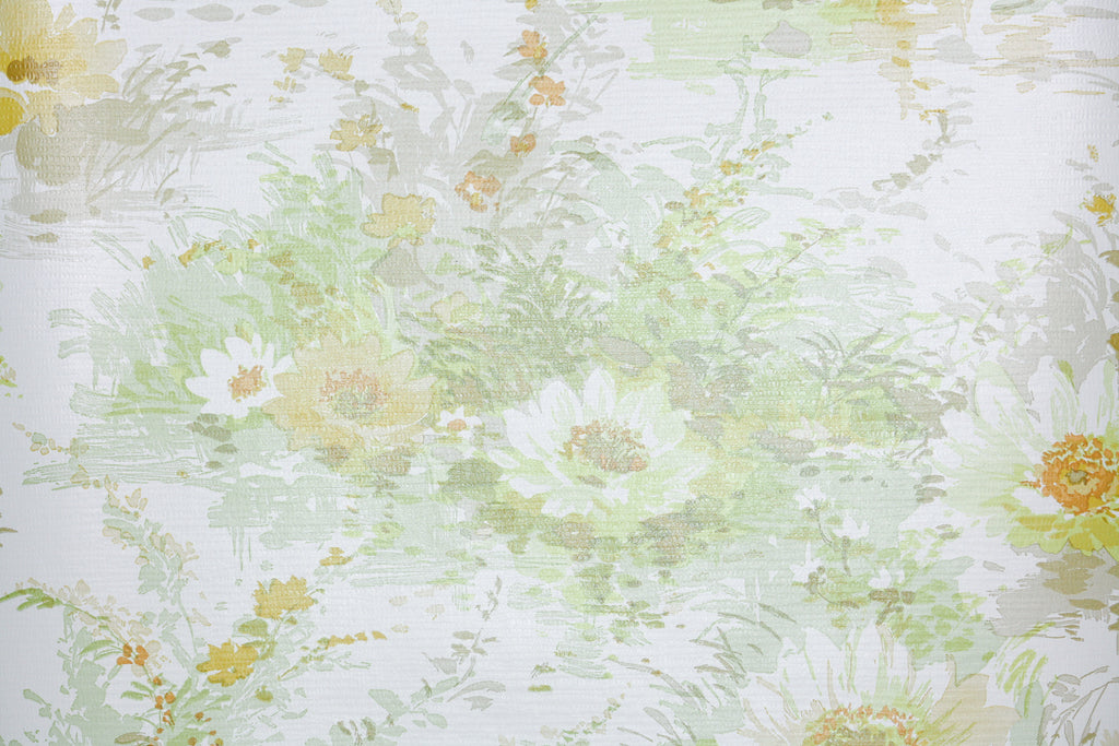 1980s Floral Vintage Wallpaper