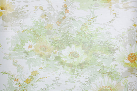 1980s Floral Vintage Wallpaper