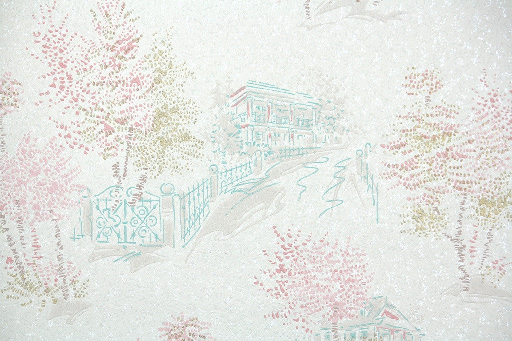 1960s Scenic Vintage Wallpaper