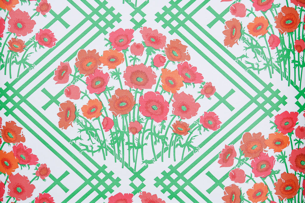 1970s Floral Vintage Wallpaper