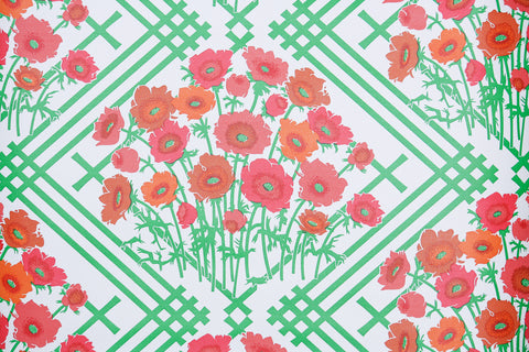 1970s Floral Vintage Wallpaper
