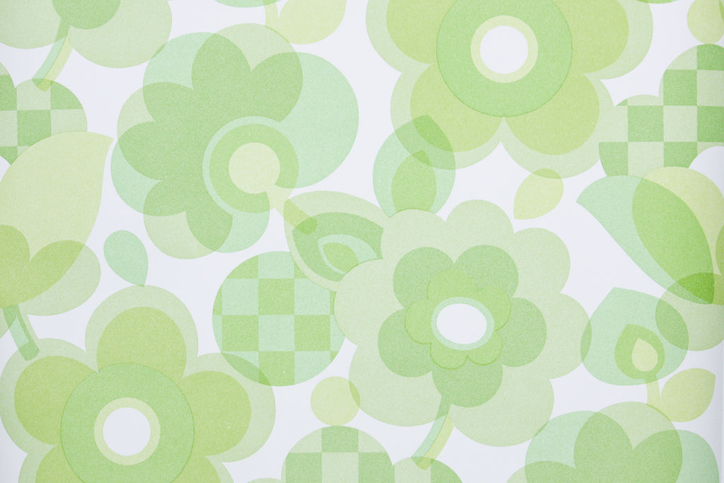 1970s Floral Vintage Wallpaper