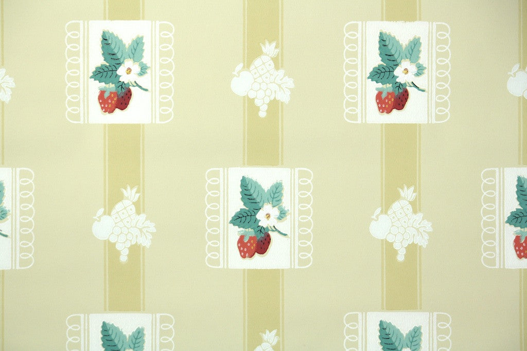 1940s Kitchen Vintage Wallpaper