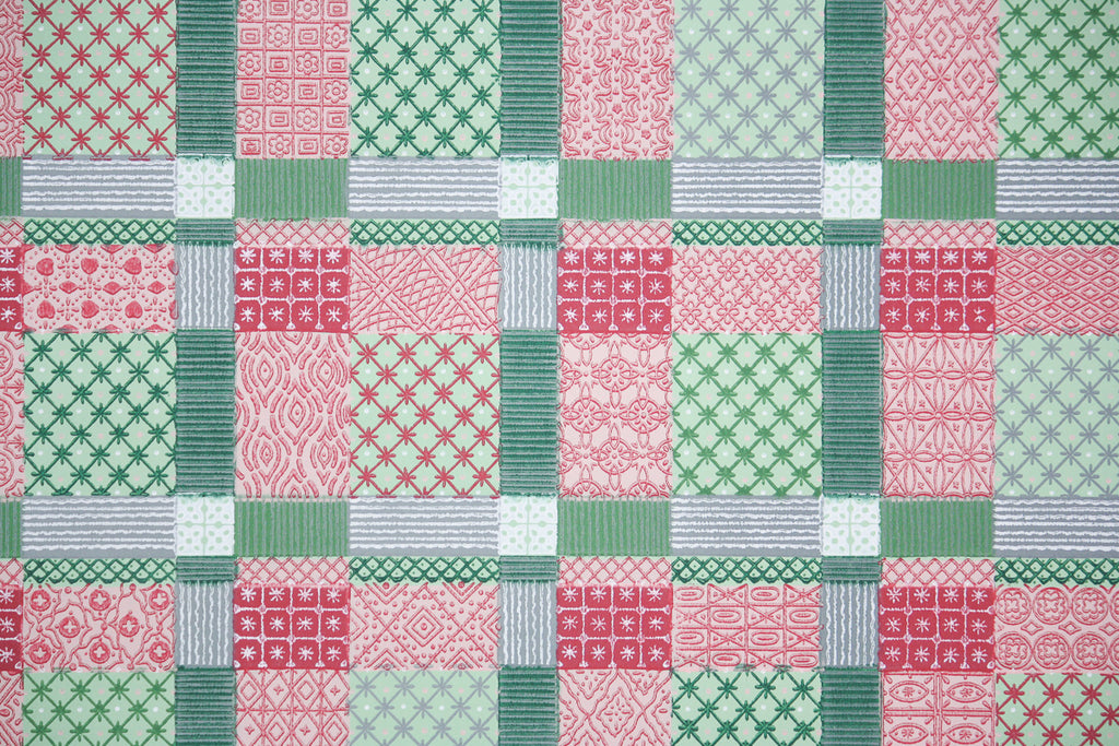 1950s Plaid Vintage Wallpaper