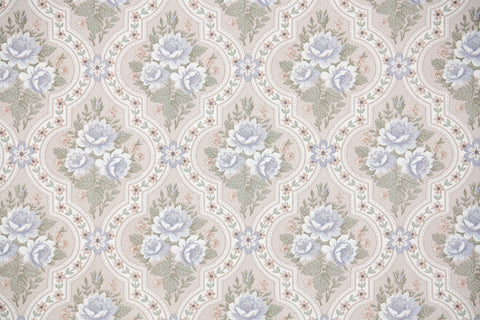 1980s Floral Vintage Wallpaper