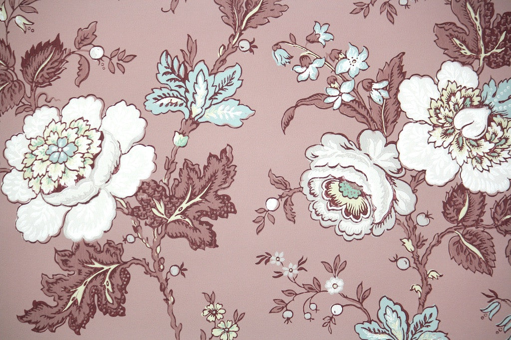 1950s Floral Vintage Wallpaper