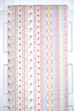 1970s Floral Stripe Vintage Wallpaper