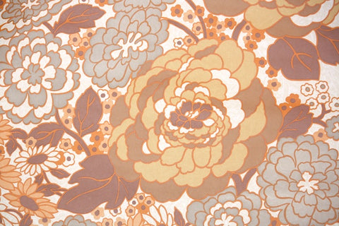 1970s Floral Vintage Wallpaper
