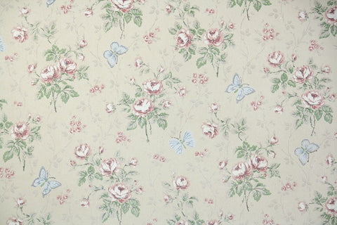1970s Floral Vintage Wallpaper