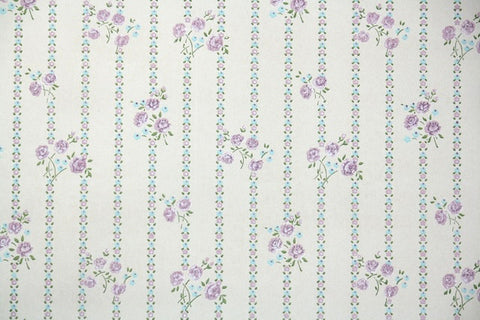 1960s Floral Vintage Wallpaper