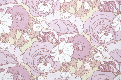 1970s Floral Vintage Wallpaper