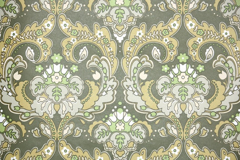 1970s Damask Vintage Wallpaper