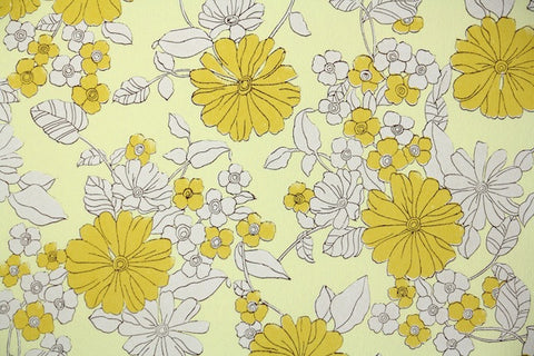 1960s Floral Vintage Wallpaper