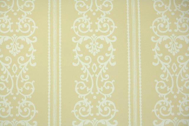 1960s Damask Vintage Wallpaper
