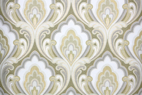 1970s Damask Vintage Wallpaper