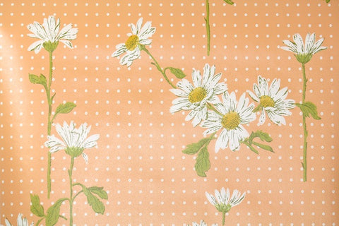 1970s Floral Vintage Wallpaper