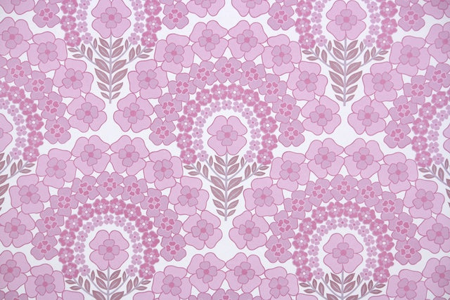 1970s Floral Vintage Wallpaper
