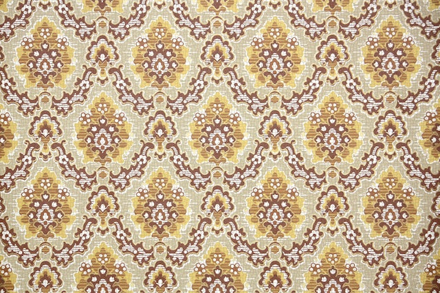 1960s Damask Vintage Wallpaper