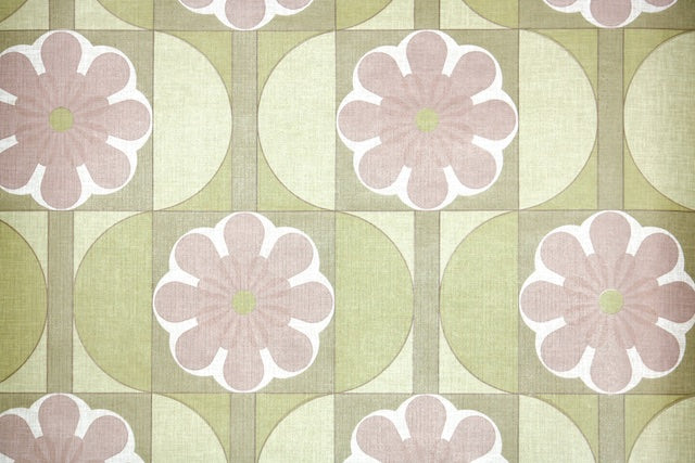 1970s Floral Vintage Wallpaper