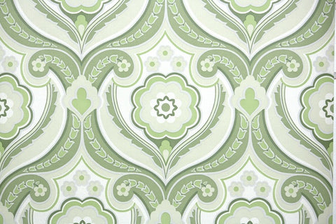 1960s Floral Vintage Wallpaper