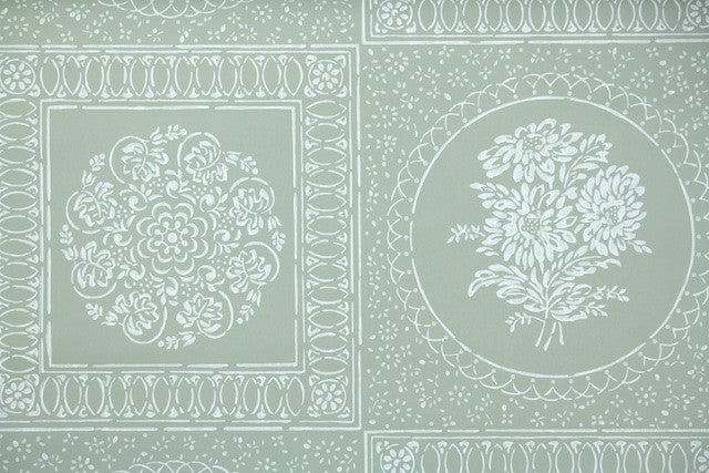 1940s Floral Vintage Wallpaper