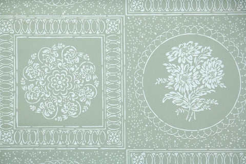 1940s Floral Vintage Wallpaper