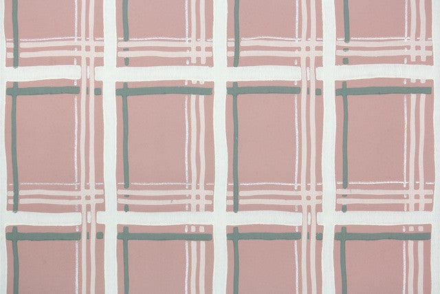 1950s Plaid Vintage Wallpaper