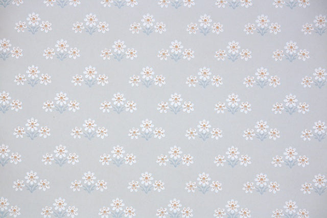 1960s Floral Vintage Wallpaper