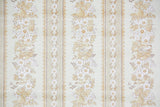1970s Floral Stripe Vintage Wallpaper