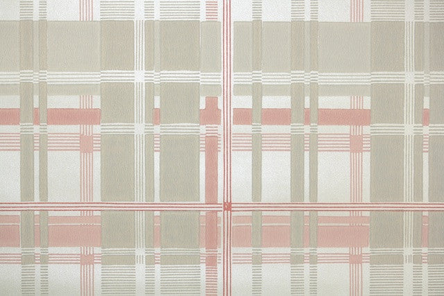 1950s Plaid Vintage Wallpaper