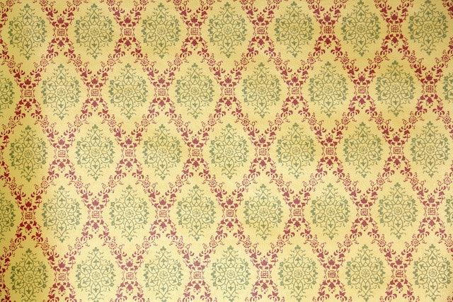 1970s Damask Vintage Wallpaper