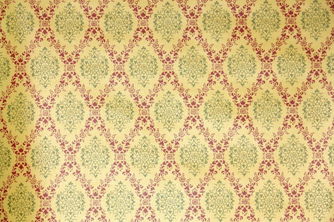 1970s Damask Vintage Wallpaper
