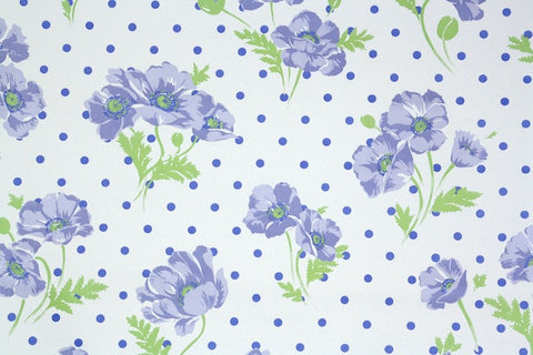 1970s Floral Vinyl Vintage Wallpaper