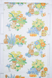 1970s Floral Vintage Wallpaper