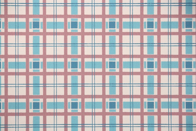 1950s Plaid Vintage Wallpaper