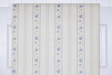 1980s Floral Stripe Vintage Wallpaper
