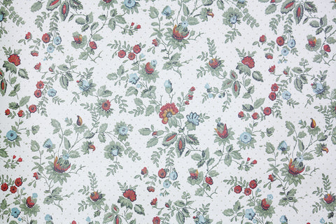 1980s Floral Vintage Wallpaper