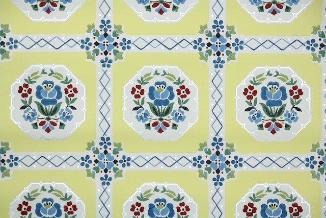 1940s Kitchen Vintage Wallpaper