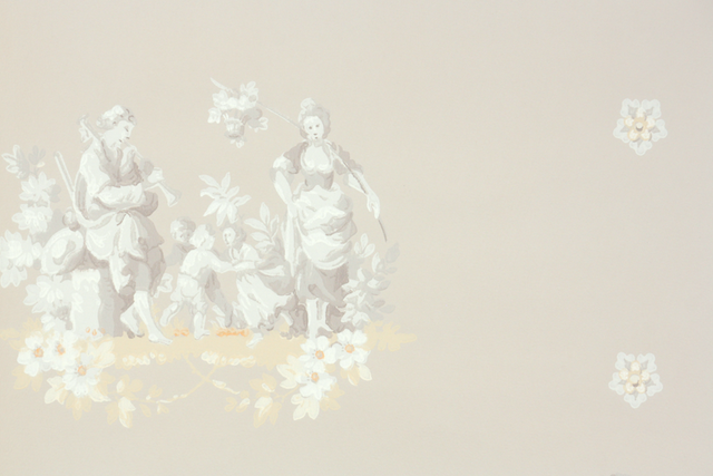 1950s Scenic Vintage Wallpaper